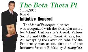 The Beta Theta Pi Spring 2003